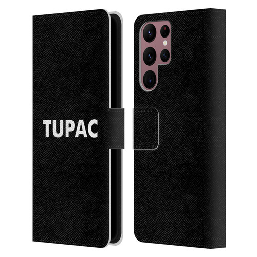 Tupac Shakur Logos Sans Serif Leather Book Wallet Case Cover For Samsung Galaxy S22 Ultra 5G