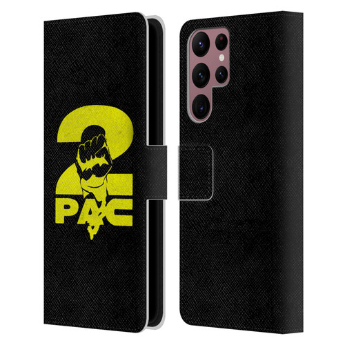 Tupac Shakur Logos Yellow Fist Leather Book Wallet Case Cover For Samsung Galaxy S22 Ultra 5G