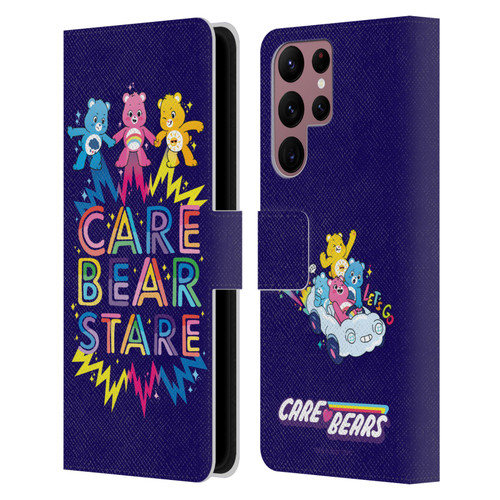 Care Bears 40th Anniversary Stare Leather Book Wallet Case Cover For Samsung Galaxy S22 Ultra 5G