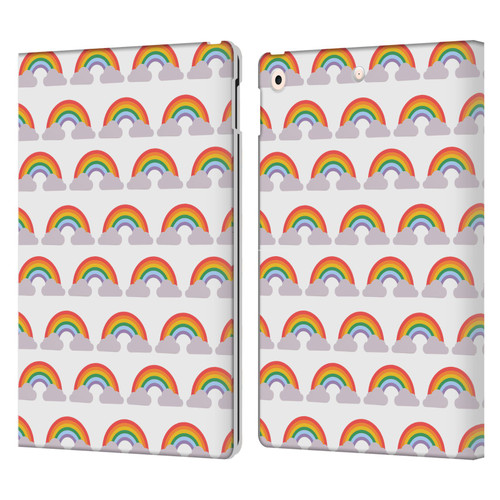 Pepino De Mar Rainbow Pattern Leather Book Wallet Case Cover For Apple iPad 10.2 2019/2020/2021
