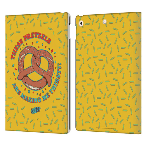 Seinfeld Graphics These Pretzels Leather Book Wallet Case Cover For Apple iPad 10.2 2019/2020/2021