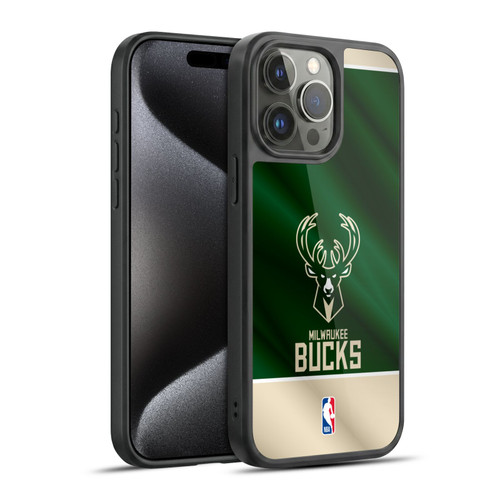 NBA Milwaukee Bucks Horizontal Banner Gel Armour Case For Apple iPhone 15 Pro Max