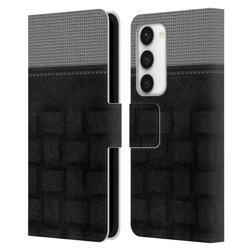 Alyn Spiller Luxury Charcoal Leather Book Wallet Case Cover For Samsung Galaxy S23 5G