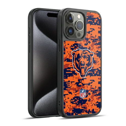 NFL Chicago Bears Graphics Digital Camouflage Gel Armour Case For Apple iPhone 15 Pro Max