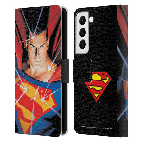 Superman DC Comics Famous Comic Book Covers Alex Ross Mythology Leather Book Wallet Case Cover For Samsung Galaxy S22 5G