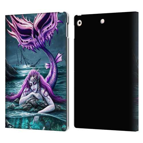 Sarah Richter Gothic Mermaid With Skeleton Pirate Leather Book Wallet Case Cover For Apple iPad 10.2 2019/2020/2021