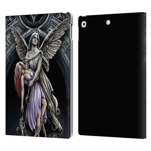 Sarah Richter Gothic Stone Angel With Skull Leather Book Wallet Case Cover For Apple iPad 10.2 2019/2020/2021