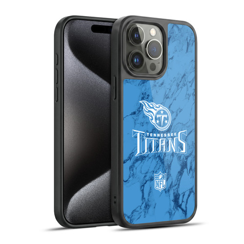 NFL Tennessee Titans Graphics Coloured Marble Gel Armour Case For Apple iPhone 15 Pro Max