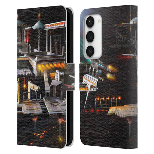 Anthony Christou Art Space Station Leather Book Wallet Case Cover For Samsung Galaxy S23 5G