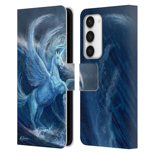 Anthony Christou Art Water Pegasus Leather Book Wallet Case Cover For Samsung Galaxy S23 5G