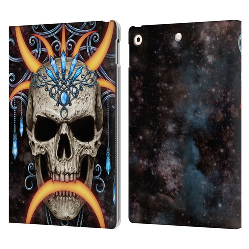 Sarah Richter Skulls Jewelry And Crown Universe Leather Book Wallet Case Cover For Apple iPad 10.2 2019/2020/2021