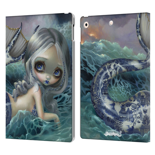 Strangeling Mermaid Blue Willow Tail Leather Book Wallet Case Cover For Apple iPad 10.2 2019/2020/2021