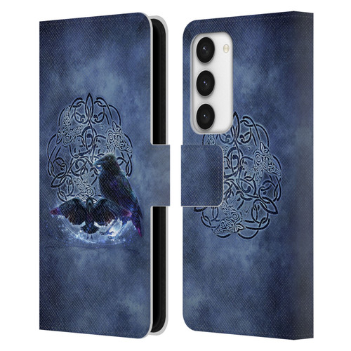 Brigid Ashwood Celtic Wisdom Raven Leather Book Wallet Case Cover For Samsung Galaxy S23 5G
