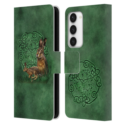Brigid Ashwood Celtic Wisdom 2 Hare Leather Book Wallet Case Cover For Samsung Galaxy S23 5G