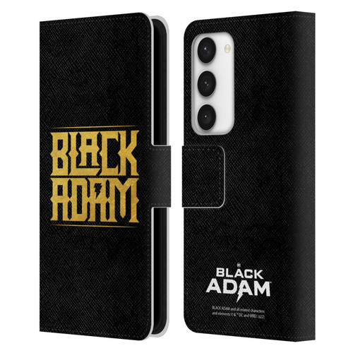 Black Adam Graphics Logotype Leather Book Wallet Case Cover For Samsung Galaxy S23 5G