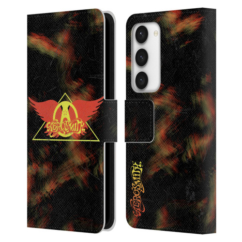 Aerosmith Classics Triangle Winged Leather Book Wallet Case Cover For Samsung Galaxy S23 5G