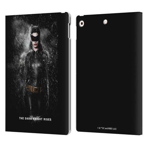 The Dark Knight Rises Key Art Catwoman Rain Poster Leather Book Wallet Case Cover For Apple iPad 10.2 2019/2020/2021