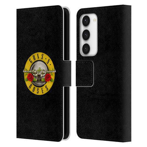 Guns N' Roses Key Art Bullet Logo Leather Book Wallet Case Cover For Samsung Galaxy S23 5G