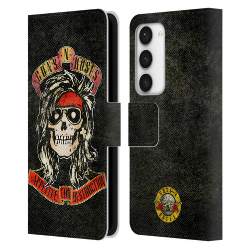 Guns N' Roses Vintage McKagan Leather Book Wallet Case Cover For Samsung Galaxy S23 5G