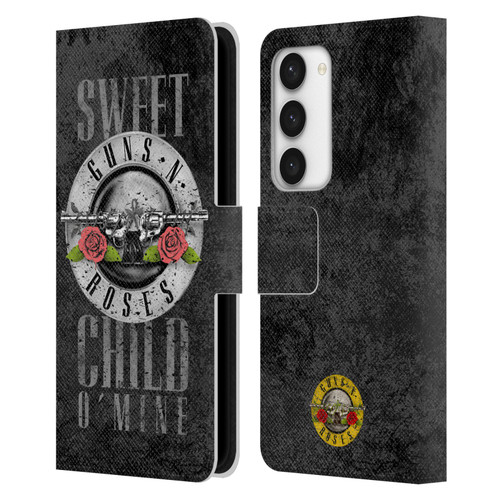 Guns N' Roses Vintage Sweet Child O' Mine Leather Book Wallet Case Cover For Samsung Galaxy S23 5G