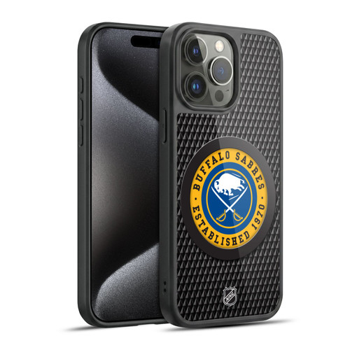 NHL Buffalo Sabres Puck Texture Gel Armour Case For Apple iPhone 15 Pro Max