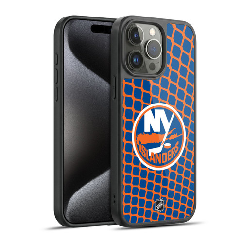 NHL New York Islanders Net Pattern Gel Armour Case For Apple iPhone 15 Pro Max