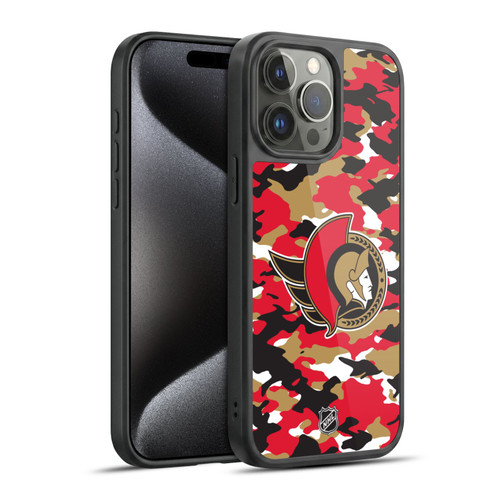 NHL Ottawa Senators Camouflage Gel Armour Case For Apple iPhone 15 Pro Max