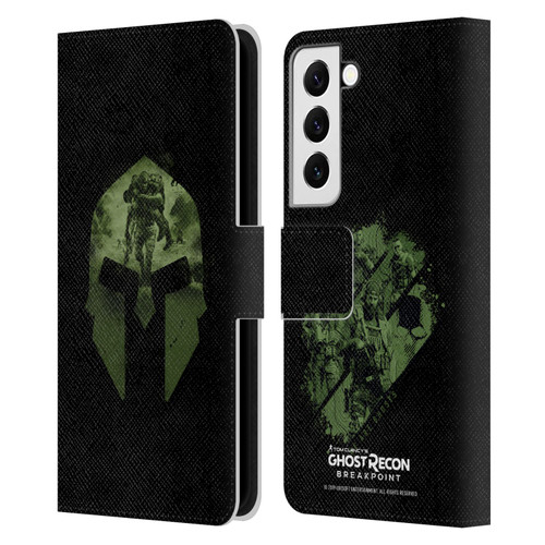 Tom Clancy's Ghost Recon Breakpoint Graphics Nomad Logo Leather Book Wallet Case Cover For Samsung Galaxy S22 5G