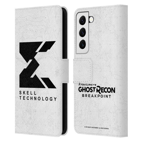 Tom Clancy's Ghost Recon Breakpoint Graphics Skell Technology Logo Leather Book Wallet Case Cover For Samsung Galaxy S22 5G