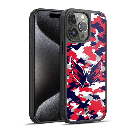 NHL Washington Capitals Camouflage Gel Armour Case For Apple iPhone 15 Pro Max