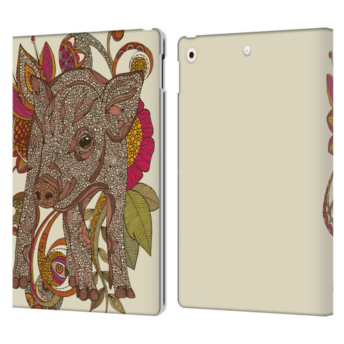 Valentina Animals And Floral Paisley Piggy Leather Book Wallet Case Cover For Apple iPad 10.2 2019/2020/2021