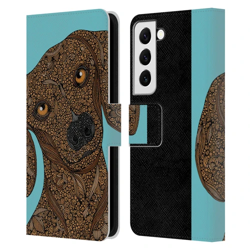 Valentina Dogs Dachshund Leather Book Wallet Case Cover For Samsung Galaxy S22 5G
