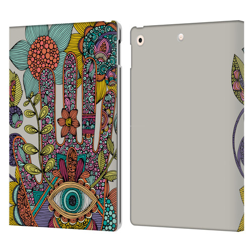 Valentina Symbols Illustration Hamsa Leather Book Wallet Case Cover For Apple iPad 10.2 2019/2020/2021