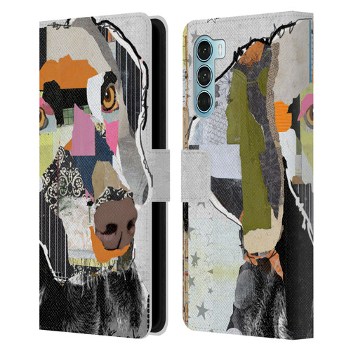 Michel Keck Dogs 2 Weimaraner Leather Book Wallet Case Cover For Motorola Edge S30 / Moto G200 5G