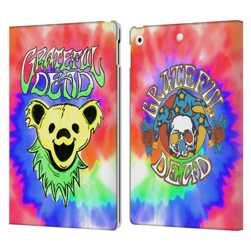 Grateful Dead Trends Bear Tie Dye Leather Book Wallet Case Cover For Apple iPad 10.2 2019/2020/2021