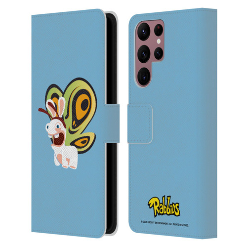 Rabbids Costumes Butterfly Leather Book Wallet Case Cover For Samsung Galaxy S22 Ultra 5G