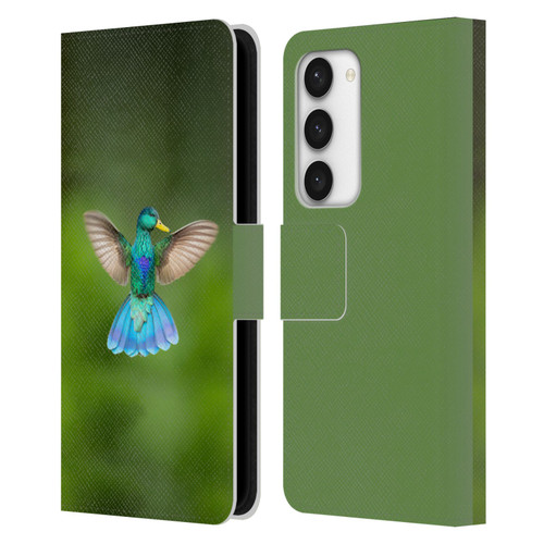 Pixelmated Animals Surreal Wildlife Quaking Bird Leather Book Wallet Case Cover For Samsung Galaxy S23 5G