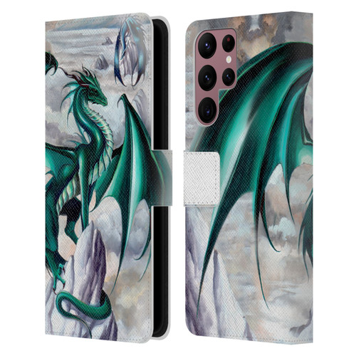 Ruth Thompson Dragons 2 Green Leather Book Wallet Case Cover For Samsung Galaxy S22 Ultra 5G