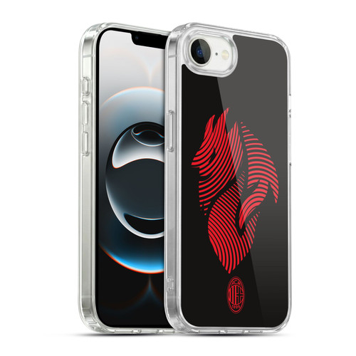 AC Milan Graphics Logo Soft Gel Case for Apple iPhone 16e / Apple iPhone 17e & MagSafe
