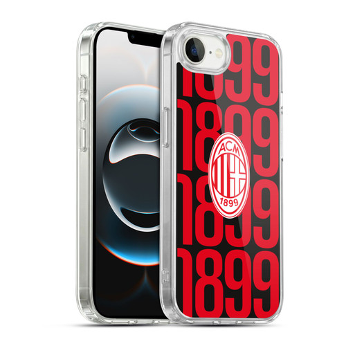 AC Milan Graphics Pattern Soft Gel Case for Apple iPhone 16e / Apple iPhone 17e & MagSafe