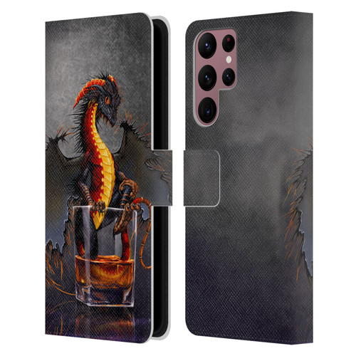 Stanley Morrison Dragons Black Pirate Drink Leather Book Wallet Case Cover For Samsung Galaxy S22 Ultra 5G