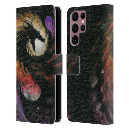 Stanley Morrison Dragons 3 Swirling Starry Galaxy Leather Book Wallet Case Cover For Samsung Galaxy S22 Ultra 5G