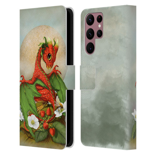 Stanley Morrison Dragons 3 Strawberry Garden Leather Book Wallet Case Cover For Samsung Galaxy S22 Ultra 5G