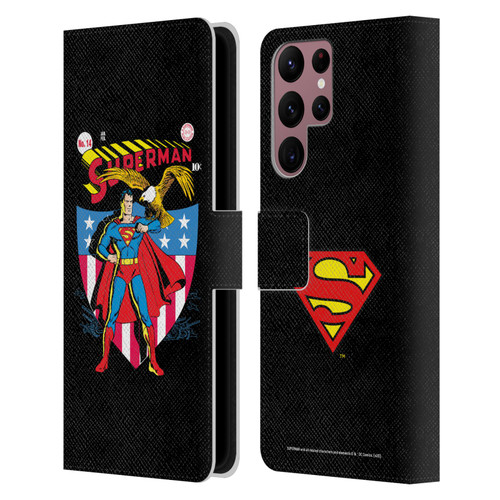 Superman DC Comics Famous Comic Book Covers Number 14 Leather Book Wallet Case Cover For Samsung Galaxy S22 Ultra 5G