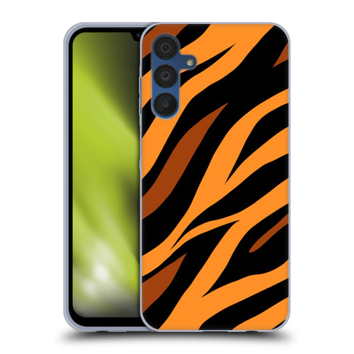Grace Illustration Animal Prints Tiger Soft Gel Case for Samsung Galaxy A15 & MagSafe