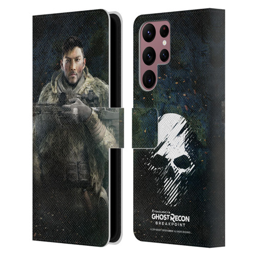 Tom Clancy's Ghost Recon Breakpoint Character Art Vasily Leather Book Wallet Case Cover For Samsung Galaxy S22 Ultra 5G
