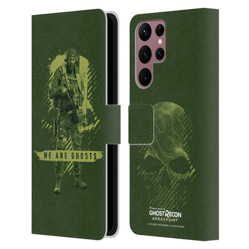 Tom Clancy's Ghost Recon Breakpoint Graphics We Are Ghosts Leather Book Wallet Case Cover For Samsung Galaxy S22 Ultra 5G
