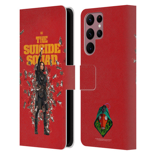 The Suicide Squad 2021 Character Poster Ratcatcher Leather Book Wallet Case Cover For Samsung Galaxy S22 Ultra 5G