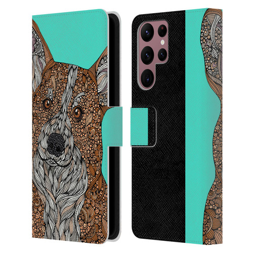 Valentina Dogs Corgi Leather Book Wallet Case Cover For Samsung Galaxy S22 Ultra 5G