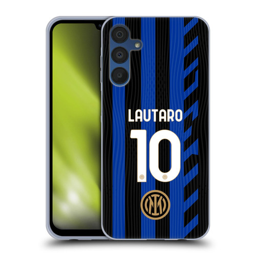 Fc Internazionale Milano 2024/25 Players Home Kit Lautaro Martínez Soft Gel Case for Samsung Galaxy A15 & MagSafe